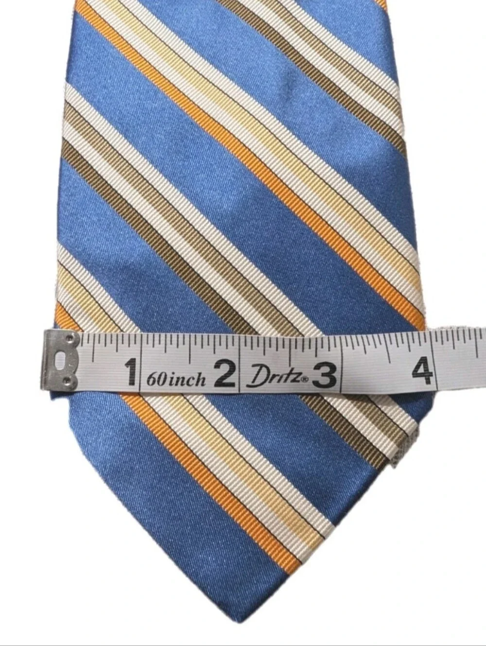 Breuer Men's Necktie Multicolor Repp Stripes French Collection Handmade In Italy